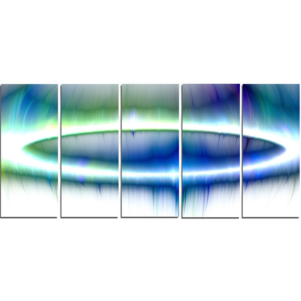 Design Art 'Beautiful Blue Northern Lights' Graphic Art Print Multi